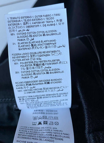 NWT Versace Herren Denim Medusa Logo Schwarze Jeans Größe 36 US (52 Eu) 81832 Italien