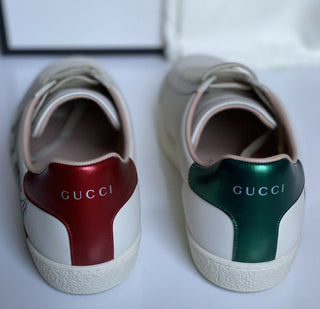 NIB Gucci Ace Mystic Cats Leder Low Top Sneakers 10,5 US (40,5 Euro) 577147 