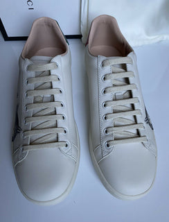 NIB Gucci Ace Mystic Cats Leder Low Top Sneakers 10,5 US (40,5 Euro) 577147 