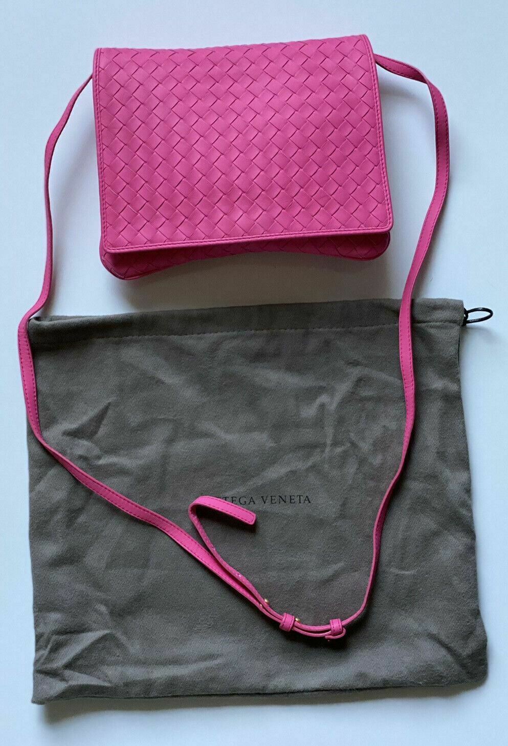 NWT $1250 Bottega Veneta Neon Intrecciato Nappa Leather Crossbody Bag IT 570183