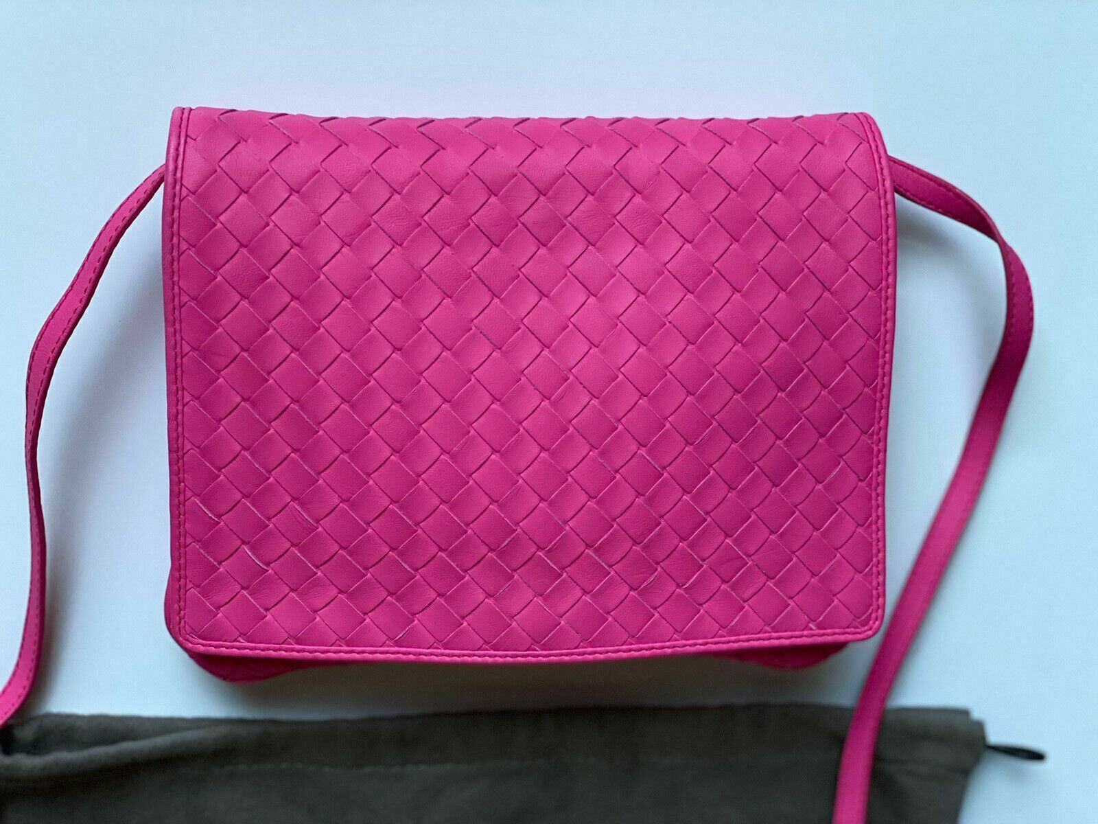 NWT $1250 Bottega Veneta Neon Intrecciato Nappa Leather Crossbody Bag IT 570183
