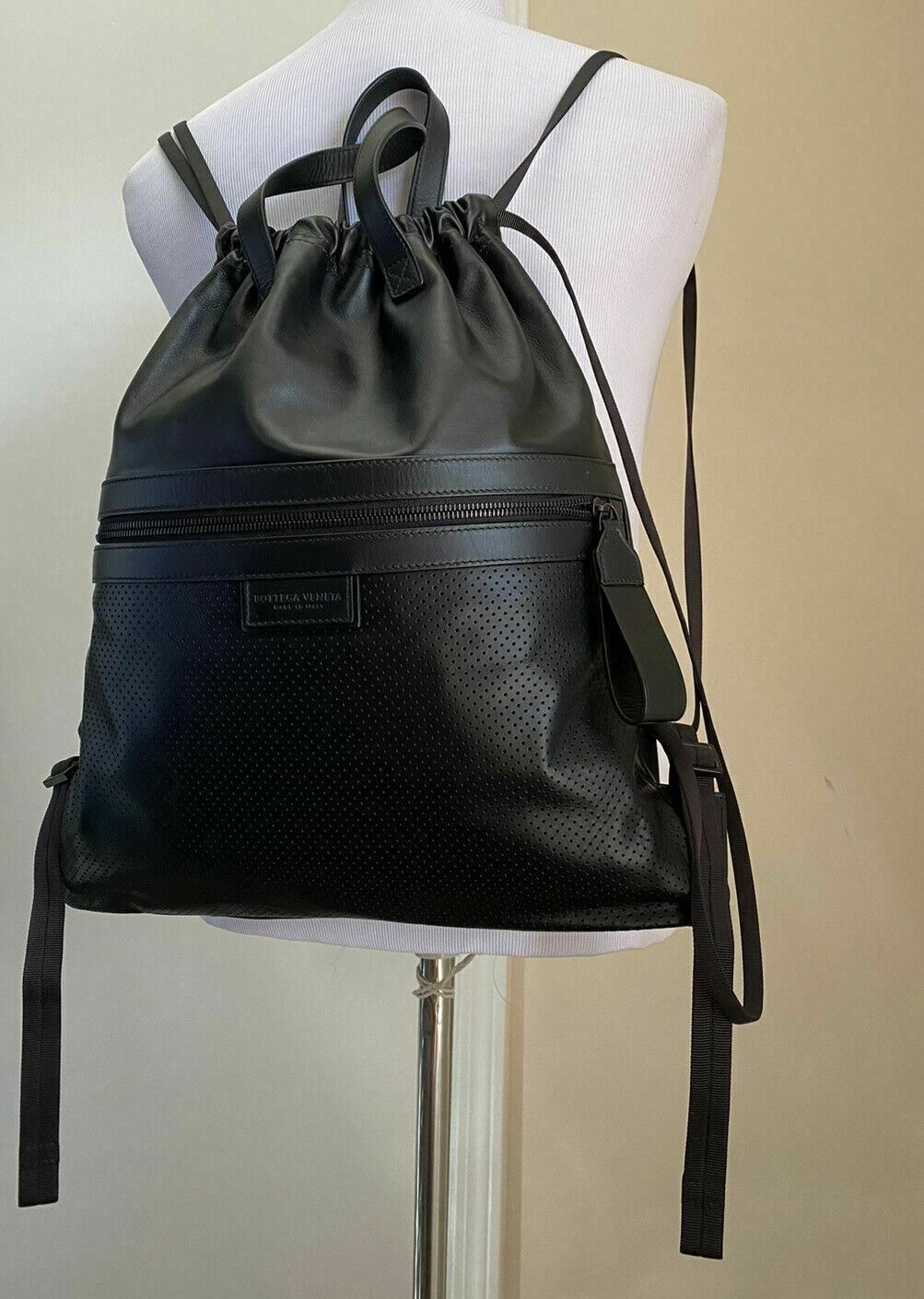 NWT $1980 Черный кожаный рюкзак Bottega Veneta, сделано в Италии 567222 