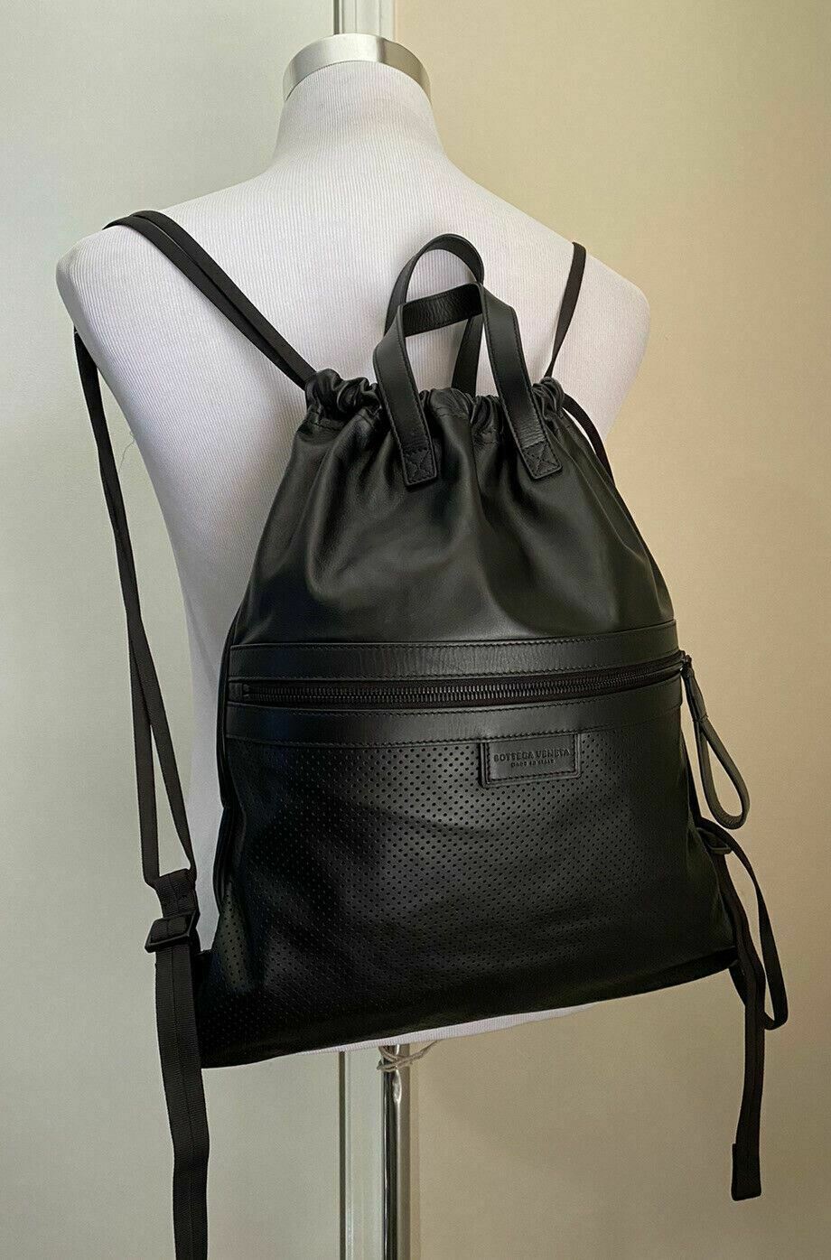 NWT $1980 Черный кожаный рюкзак Bottega Veneta, сделано в Италии 567222 