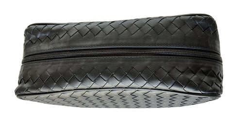 NWT 830 $ Bottega Veneta Black Intrecciato Kulturbeutel 244706 Italien 