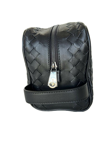 NWT 830 $ Bottega Veneta Black Intrecciato Kulturbeutel 244706 Italien 