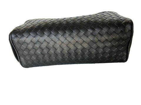 NWT 830 $ Bottega Veneta Black Intrecciato Kulturbeutel 244706 Italien 