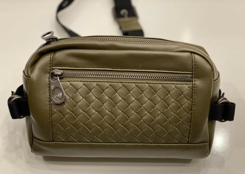 NWT Bottega Veneta Intrecciato Dark Green Belt Bag Waist Bag Body Bag 624021