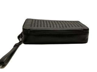 Neu mit Etikett: 1.550 $ Bottega Veneta Intrecciato-Lederarmband mit umlaufendem Reißverschluss, Schwarz 551814 
