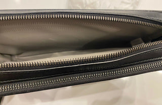 Neu mit Etikett: 1.550 $ Bottega Veneta Intrecciato-Lederarmband mit umlaufendem Reißverschluss, Schwarz 551814 