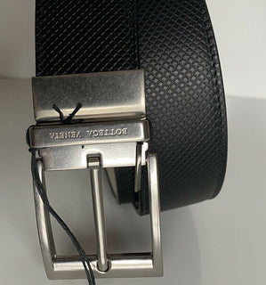 NWT $620 Bottega Veneta Black/White Reversible Leather Belt 95/38 575234 Italy