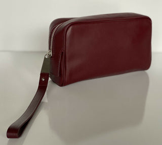 Neu mit Etikett: 1020 $ Bottega Veneta Leder Bordeaux Kleiner Kulturbeutel 575557 Italien 