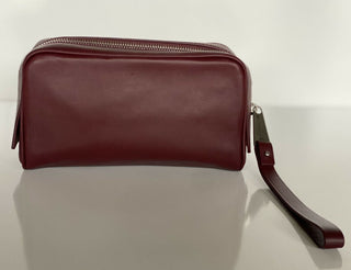 Neu mit Etikett: 1020 $ Bottega Veneta Leder Bordeaux Kleiner Kulturbeutel 575557 Italien 