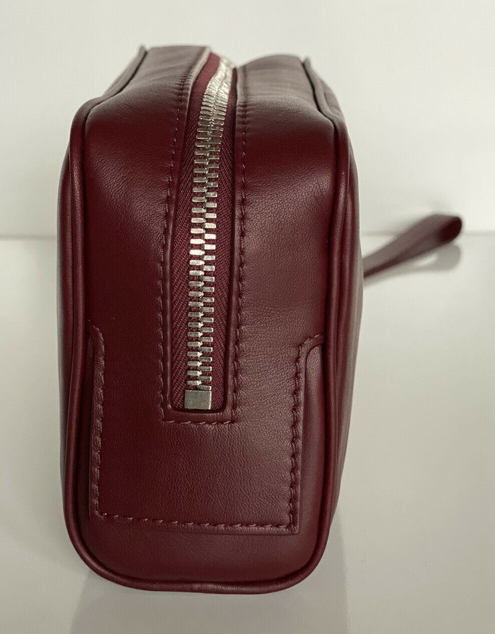 NWT $1020 Bottega Veneta Leather Bordeaux Small Toiletry Case Pouch 575557 Italy