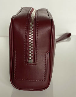 Neu mit Etikett: 1020 $ Bottega Veneta Leder Bordeaux Kleiner Kulturbeutel 575557 Italien 