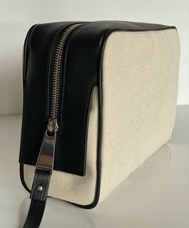 NWT $1020 Сумка для туалетных принадлежностей среднего размера Bottega Veneta из холста/кожи 575557 Италия
