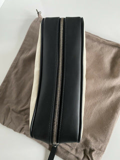 NWT $1020 Сумка для туалетных принадлежностей среднего размера Bottega Veneta из холста/кожи 575557 Италия