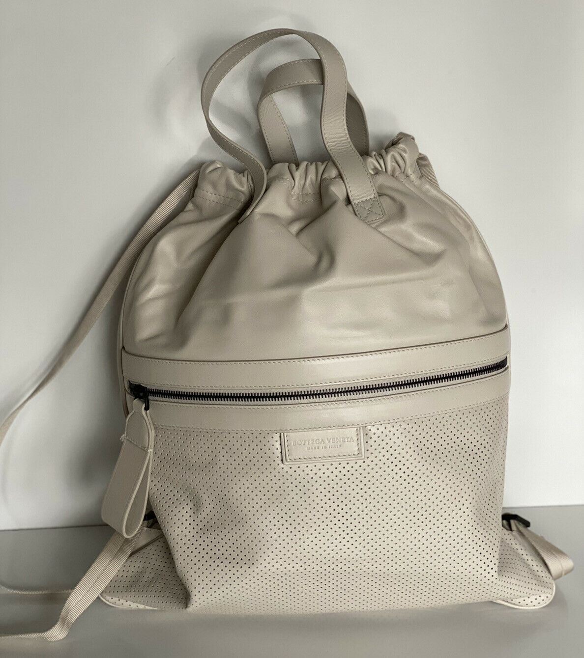 NWT $1980 Bottega Veneta Leather Backpack White Made in Italy 567222