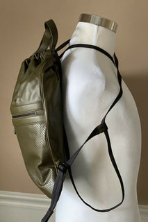 NWT $1980 Bottega Veneta Leather Backpack Green Made in Italy 567222