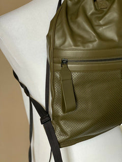 NWT $1980 Bottega Veneta Leather Backpack Green Made in Italy 567222