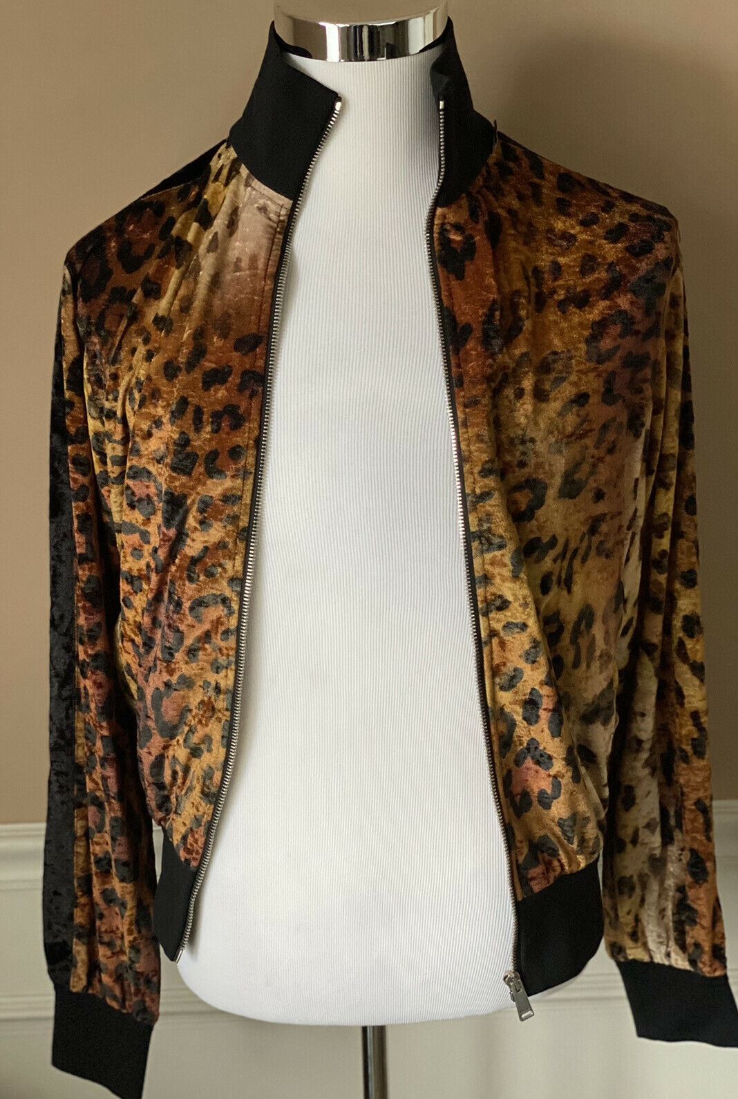 New Versace Men's Animal-Print Mitchel-fit Small Jacket Made in Italy