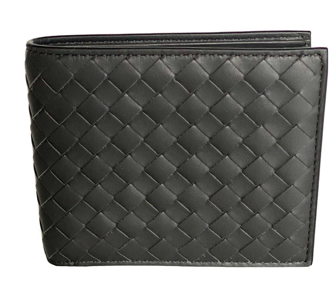 Neu mit Etikett: 460 $ Bottega Veneta Intrecciato-Leder-Geldbörse in Grau 113993