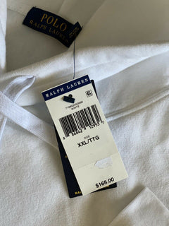 Neu mit Etikett: 168 $ Polo Ralph Lauren Bärenpullover mit Kapuze Weiß 2XL/TTG