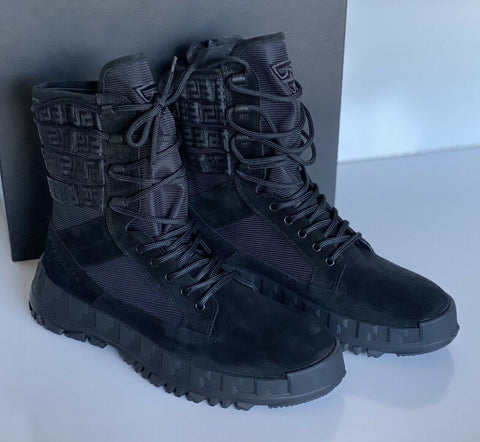 NIB $1125 Versace Suede Black Ankle Boots 10 US (43 Euro) DSU7885 Italy
