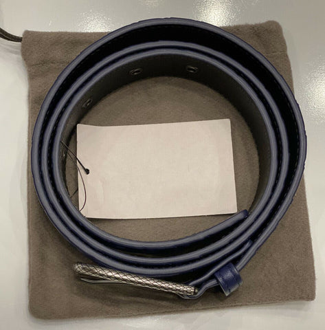 NWT $550 Ремень Bottega Veneta Intrecciato из кожи наппа Темно-синий 80/32 451863 