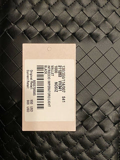 NWT 950 $ Bottega Veneta Intrecciato Imperatore Reißverschluss-Geldbörse aus Kalbsleder 311263