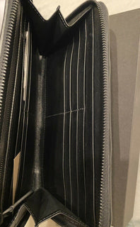 NWT 950 $ Bottega Veneta Intrecciato Imperatore Reißverschluss-Geldbörse aus Kalbsleder 311263