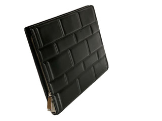 Neu mit Etikett: 2250 $ Bottega Veneta gepolsterte Dokumententasche aus Leder mit Gittermuster 592859 