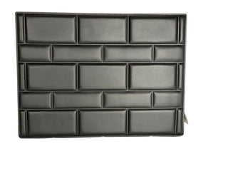 Neu mit Etikett: 2250 $ Bottega Veneta gepolsterte Dokumententasche aus Leder mit Gittermuster 592859 