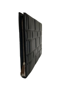 Neu mit Etikett: 2250 $ Bottega Veneta gepolsterte Dokumententasche aus Leder mit Gittermuster 592859 