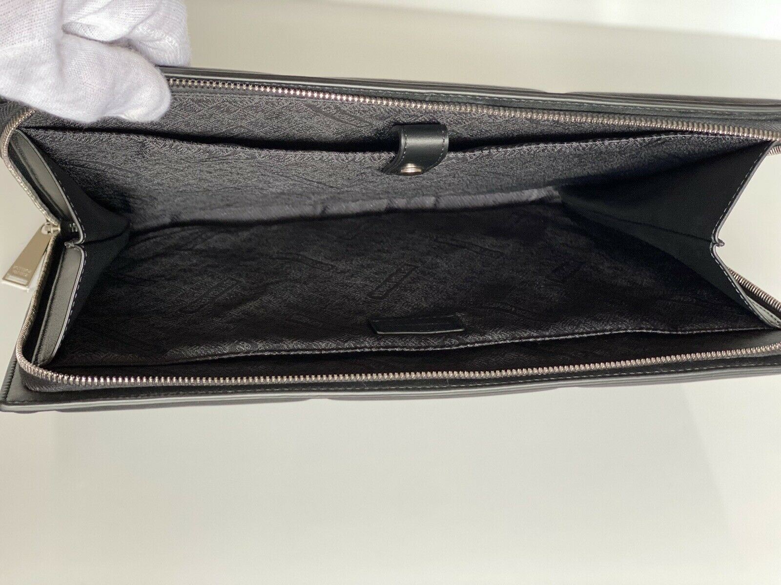 NWT $2250 Bottega Veneta Leather Grid-patterned Padded Document Case 592859