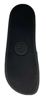 NIB $295 Giorgio Armani Herren-Sandalen aus Gummi in Grau/Schwarz 9,5 US (43 Eu) IT X2P069 