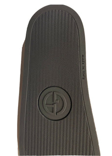 NIB 295 $ Giorgio Armani Herren-Sandalen aus Gummi in Grau/Schwarz 11,5 US (46 Eu) X2P069 