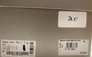 NIB 295 $ Giorgio Armani Herren-Sandalen aus Gummi in Grau/Schwarz 11,5 US (46 Eu) X2P069 