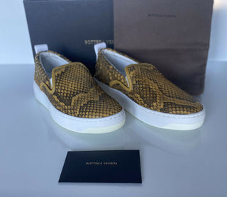 NIB $ 870 Bottega Veneta Python Skin Plateau-Sneaker 7,5 US (37,5 Euro) 579405 