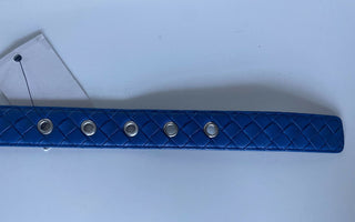 NWT 354 $ Bottega Veneta Intrecciato Nappaleder Dunkelblauer Gürtel 80/32 298294 