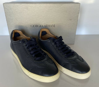 NIB $725 Giorgio Armani Herren-Sneaker in Blau, 9 US (42 Euro), Italien X2X117 