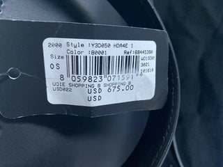 NWT 675 $ Emporio Armani schwarze Ledertasche, hergestellt in Italien Y3D050