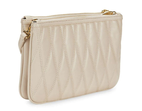 NWT $550 Bally Drice Quilted Leather Beige Crossbody Bag