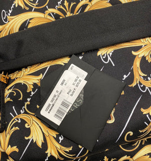 NWT 1150 $ Versace Barocco Signature bedruckter Nylonrucksack, hergestellt in Italien 1002886