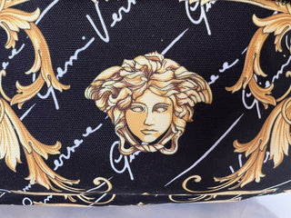 NWT 1150 $ Versace Barocco Signature bedruckter Nylonrucksack, hergestellt in Italien 1002886