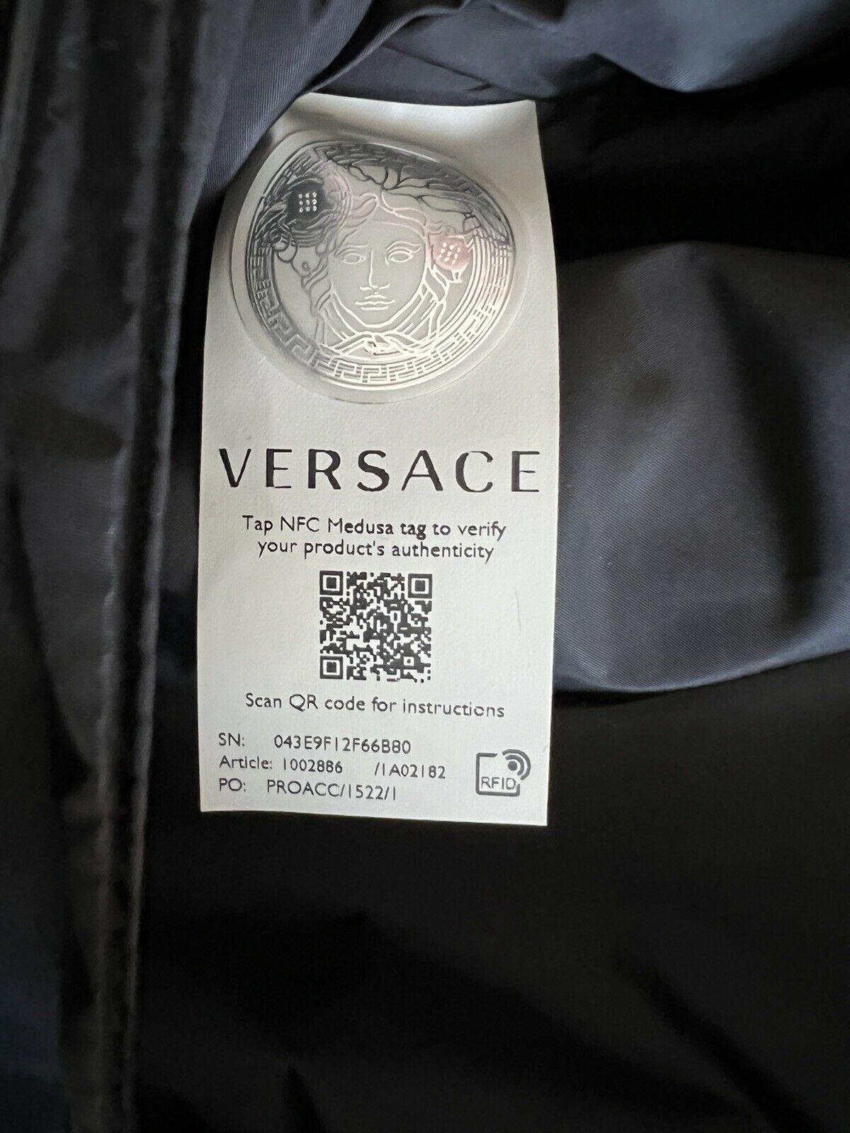 NWT $1150 Versace Barocco Signature Printed Nylon Backpack Made in Italy 1002886