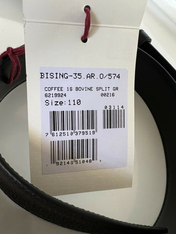 NIB 290 $ Bally Doppelseitiger Bising-Ledergürtel für Herren, Größe 44/110 