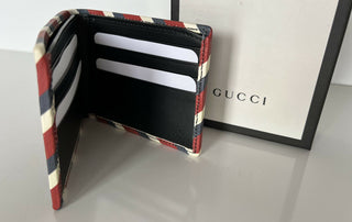Neue Gucci GG Tiger Night Courier Bifold Canvas Schwarze Geldbörse Italien 496333 