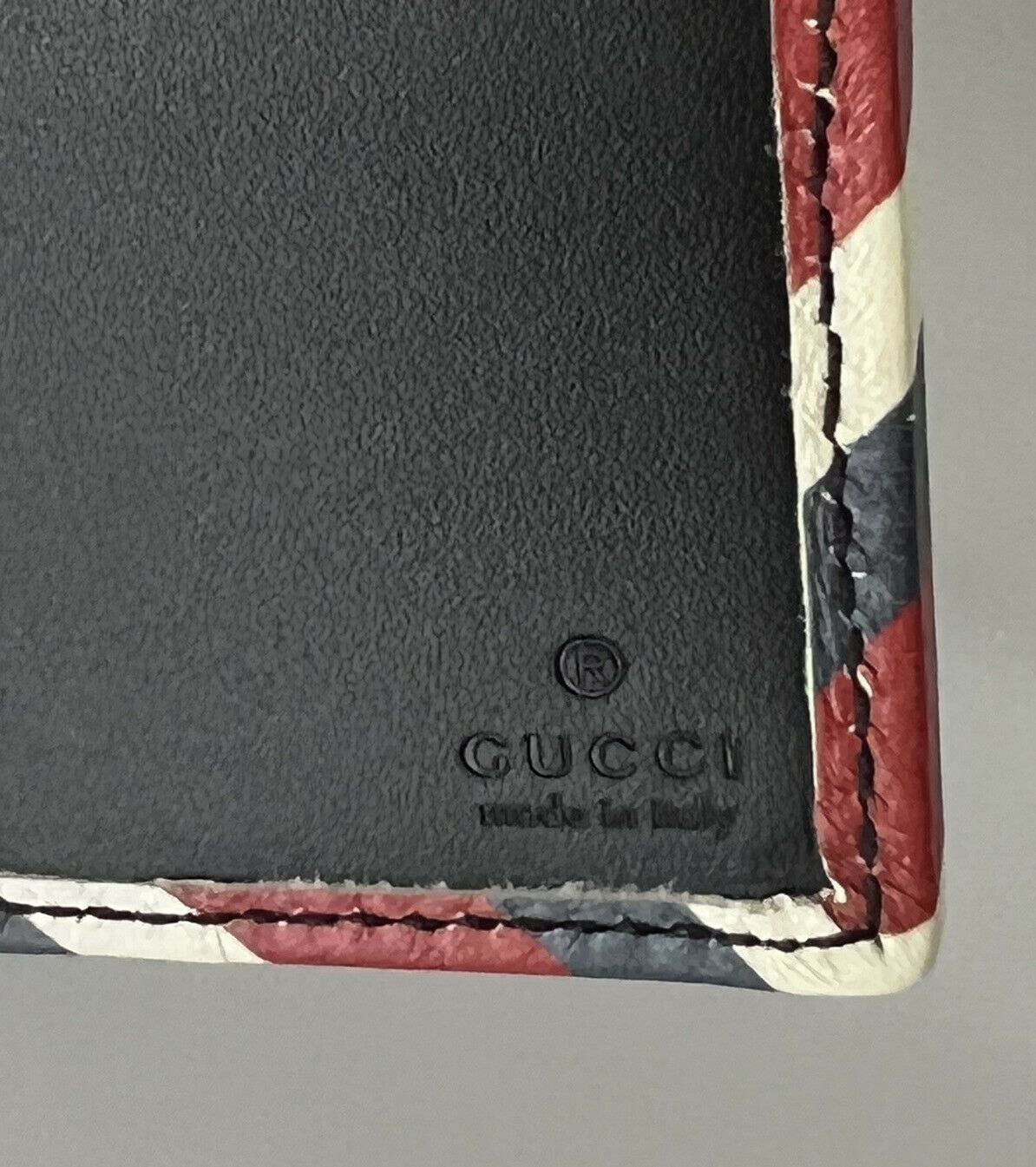 New Gucci GG Tiger Night Courier Bifold Canvas Black Wallet Italy 496333