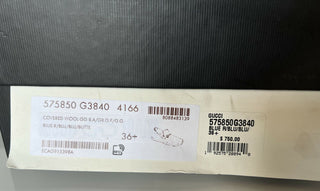 NIB $ 750 Gucci Horsebit GG Wollblaue Loafer 6,5 US (36,5 Eu) Italien 575850