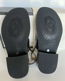 NIB Gucci Horsebit Slingback Leder Schwarze Sandalen 10 US (Gucci 9) Italien 614321 